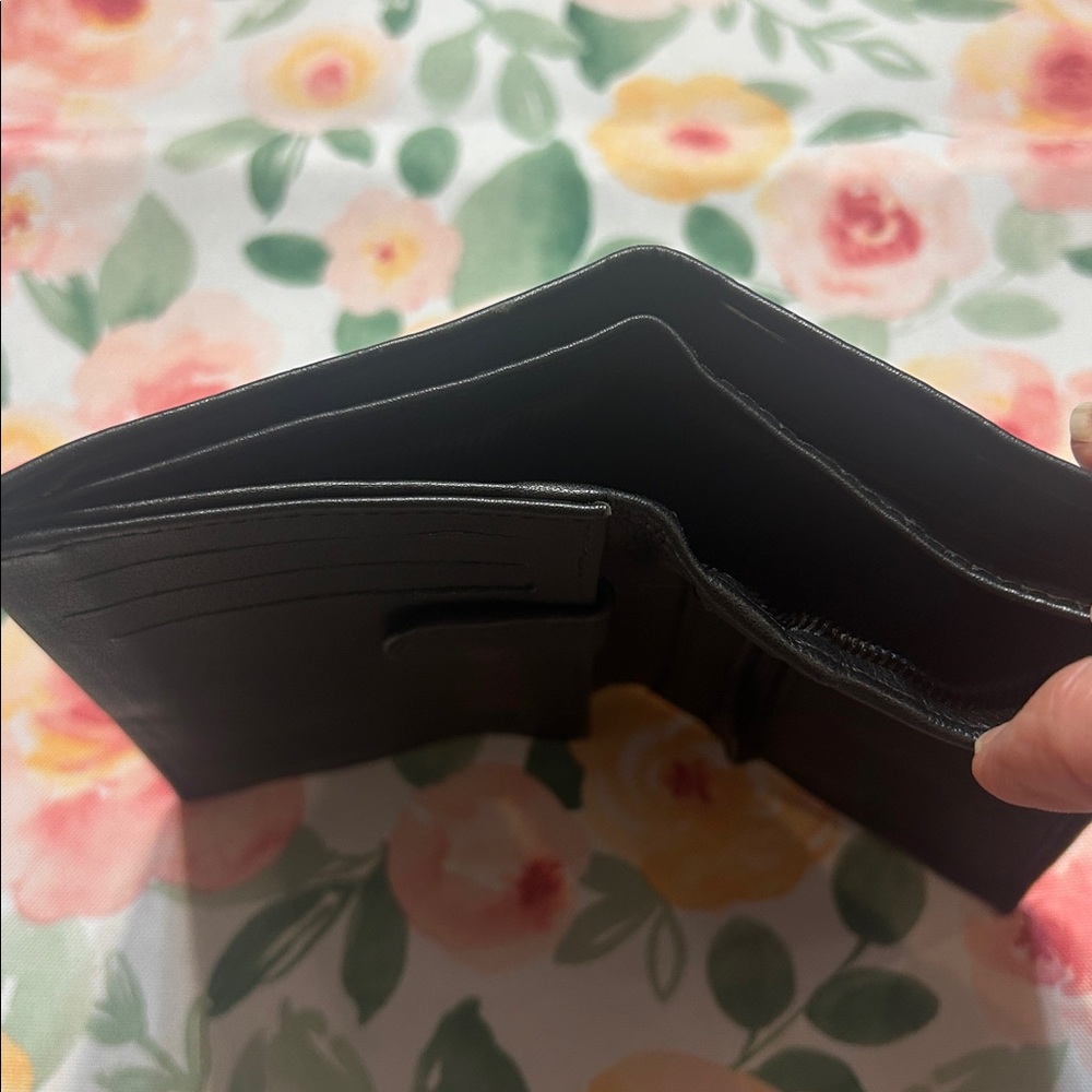 Black Leather Bifold Wallet butter soft broke in - Picture 5 of 8